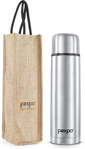 pexpo 750ml 24 hrs hot and cold flask with jute-bag vacuum insulated flexo 750 ml steel flask
