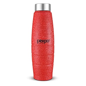 go24 pexpo duro isi certified stainless steel fridge water bottle 1l red  eco-friendly water bottle with 3x powder coating