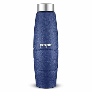 go24 pexpo duro isi certified stainless steel fridge water bottle 1l blue  eco-friendly water bottle with 3x powder coating