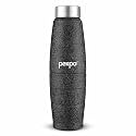 Go24 pexpo Duro ISI Certified Stainless Steel Fridge Water Bottle, 1L, Black | Eco-Friendly Water Bottle with 3X Powder Coating
