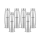 Go24 pexpo Duro ISI Certified Stainless Steel Fridge Water Bottle, 1L, Pack of 6 Silver | Eco-Friendly Water Bottle with 3X Powder Coating