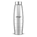 Duro ISI Certified Stainless Steel Fridge Water Bottle, 1L, Silver | Eco-Friendly Water Bottle with 3X Powder Coating