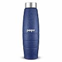 Go24 pexpo Duro ISI Certified Stainless Steel Fridge Water Bottle, 1L, Blue | Eco-Friendly Water Bottle with 3X Powder Coating