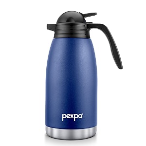go24 pexpo stainless steel 3 layer insulated coffee tea thermos 2 litre