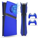 PEYANZ Vented Faceplate for PS5 Pro Digital Edition+2 Controller Covers
