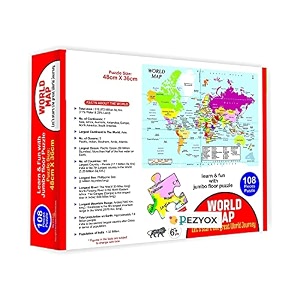 educational amp learning world map jigsaw puzzle for kids multicolour