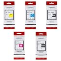 PFI-030 Ink Cartridge 55-ml (5Pcs, Matte Black,Black Cyan Magenta Yellow) Lometic Compatible PFI-030MBK PFI-030BK PFI-030C PFI-030M Replacement for Canon imagePROGRAF TA-20 TA-30 TM-240 TM-340 Printer