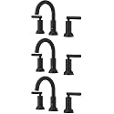 Pfister Capistrano Bathroom Sink Faucet, 8-Inch Widespread, 2-Handle, 3-Hole, NSF Certified, Spot Defense Matte Black Finish, LF049CSOSDB (Pack of 3)