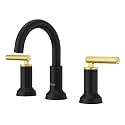 Pfister Capistrano 3Hole Widespread Black &amp; Gold Bath Faucet LF049CSOBBG