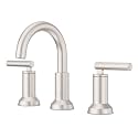 Pfister Capistrano Widespread Bathroom Sink Faucet 2 Handle 3 Hole Brushed Nickel Vanity Faucet with Push &amp; Seal Drain TiteSeal Mount NSF Certified Bath Fixture LF049CSOGS