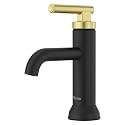 Pfister Capistrano Single Handle Matte Black &amp; Brushed Gold Bathroom Faucet