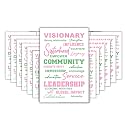 PG_20 PC Sorority-Inspired Empowerment Cards - Pink &amp; Green Blank Inside with White Envelopes