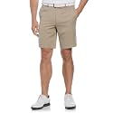 PGA Tour Men's 9" Golf Shorts with Expandable Waistband, Flat Front, Moisture-Wicking, Sun Protection, Stretch, Lightweight