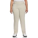 PGA Tour Women's Stretch Golf Pants with Pull-on Waist, 31" & 32" Inseams, Tummy Control, Moisture-Wicking, Sun Protection