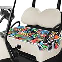 PGmoon Golf Cart Seat Covers with 4 Side Pockets & Non-Slip Bottom