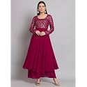 PH POSHAKHUB Georgette Foil Print Anarkali Kurta