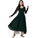 PH POSHAKHUB Georgette Regular Fit Hand Embroidery