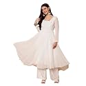 PH POSHAKHUB Georgette Regular Fit Hand Embroidery