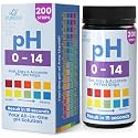 pH Test Strips 0-14 | 200 Universal Strips for Fast, Accurate pH Testing | Litmus Paper for Water, Pools, Kombucha, Food, Soap Making, Skincare, Brewing, Hydroponics, Science, Fermentation &amp; Canning