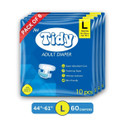 PH TIDY Tape Style Super Absorbent | Unisex | Waist Size (44-61 Inches) Adult Diapers - L