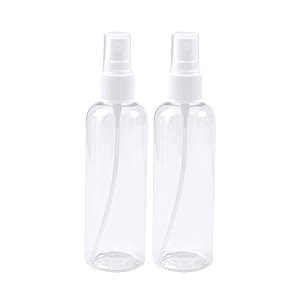 pharcos 120ml transparent spray bottle for hand sanitizerhand wash refillable empty bottle for home officecar and cleaning set of 2