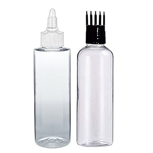pharcos 100ml twist top applicator  hair root applicator bottle refillable plastic bottle for hair oilscalp treatmentshampoodiy hair careeasy root applicationleak-proof nozzletransparent