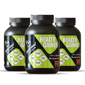 pharma science ayurvedic weight gainer powder for men amp women  natural herbal mass gainer supplement  healthy weight gain muscle mass amp stamina booster  100 gm pack of 3