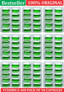 pharmazain life sciences vitamin e 400 face hair pimple glowing skin  hair care