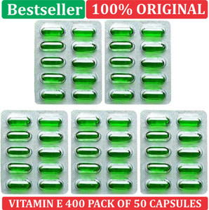 pharmazain life sciences vitamin e pack of 50 capsules face hair pimple glowing skin  hair care