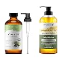 PHATOIL Dual-Pamper (Hair & Skin) Body Massage Oil 8.8fl.oz and 8fl.oz Organic Cold Pressed Castor Oil