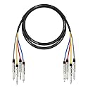 Phenyx Pro 4-Channel 1/4-Inch TRS Patch Cable 6 ft PCBL-QR4IN1-6