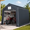 PHI VILLA 10x15ft Portable Carports, Car Tents Storage Shed Garage Canopy