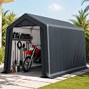 PHI VILLA Storage Tents,8x12ft Portable Carports Motorcycle Sheds Garage