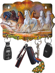 phical art stylish wooden  hourse key holder for home decor wood key holder
