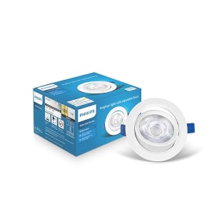 philips polycarbonate 12 watt white led ceiling cob round spot light with adjustable tiltcut out 107mmwarm white pack of 1 bright spot