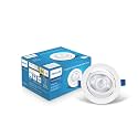 Philips polycarbonate 12 Watt White LED Ceiling COB Round Spot Light with Adjustable Tilt|Cut out: 107mm|Warm White, Pack of 1 (Bright Spot)