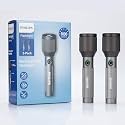 PHILIPS 24W Torch Light Zoomable, 2 Pack 1000LM Rechargeable LED Flashlight