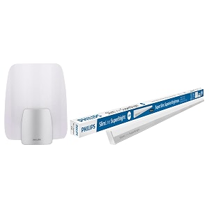 philips 25w led 4ft slimline batten light cool daylight amp decorative wall lamp comet b22 base for living room amp bedroom pack of 1