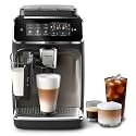 Philips 3300-Series Fully Automatic Espresso Machine - 6 Drinks, Modern Colour Touch Screen, LatteGo Milking System, SilentBrew, 100% Ceramic Grinder, AquaClean Filter. Black Chrome (EP3347/90) (Renewed)