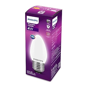 philips 4-watt filament candle led bulb  diffused candle bulb for home amp decoration  bulb base e27 warm white  pack of 1