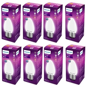 philips 4-watt filament candle led bulb  diffused candle bulb for home amp decoration  bulb base e27 warm white  pack of 6