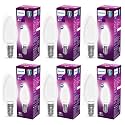 Philips 4-watt Filament Candle LED Bulb | Diffused Candle Bulb For Home &amp; Decoration | Bulb Base: E14, Cool White | Pack of 6