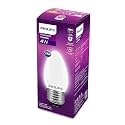 PHILIPS 4-watt Filament Candle LED Bulb | Diffused Candle Bulb for Home &amp; Decoration | Bulb Base: E27, Warm White | Pack of 1