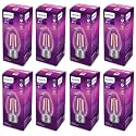 PHILIPS 4-watt Filament Candle LED Bulb | Clear Candle Bulb for Home &amp; Decoration | Bulb Base: E27, Warm White | Pack of 8