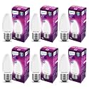 Philips 4-watt Filament Candle LED Bulb | Diffused Candle Bulb for Home &amp; Decoration | Bulb Base: E27, Cool White | Pack of 6