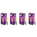PHILIPS 4-watt Filament Candle LED Bulb | Clear Candle Bulb for Home &amp; Decoration | Bulb Base: E14, Cool White | Pack of 4