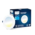 Philips Polycarbonate Astra Sleek 10-Watt Round Led Downlighter|3 Colors in 1 Recessed Led Downlight|Led Ceiling Light for Home and Hall|Cut Out: 4.3 Inch,Color: Tunable White,Pack of 1