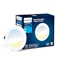 PHILIPS Polycarbonate Astra Sleek 15-Watt Round Led Downlighter|3 Colors in 1 Recessed Led Downlight|Led Ceiling Light for Home and Hall|Cut Out: 6 Inch,Color: Tunable White,Pack of 1