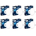 Philips Polycarbonate Astra Sleek 15-Watt Round LED Downlighter | LED Ceiling Light for Home and Hall | Cut Out: 140 Mm, Color: Natural White, Pack of 6
