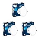 PHILIPS Astra Sleek 15-watt Round LED Downlighter | LED Ceiling Light for Home and Hall | Cut Out: 140 mm, Color: Warm White, Pack of 3